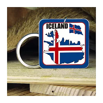 【國旗商品創意館】冰島造型鑰匙圈~