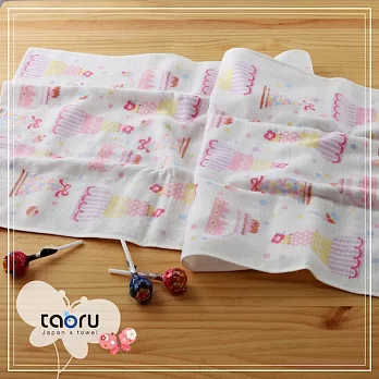 日本浴巾/輕薄款 : 和的風物詩_粉紅派對 55*115 cm (浴巾 小涼被 小海灘巾 -- taoru 日本毛巾)