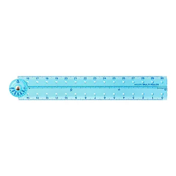 MIDORI 折疊式多功能尺規(30cm)-藍