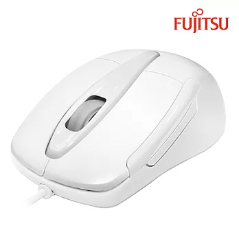 FUJITSU富士通USB有線光學滑鼠(WH105)白