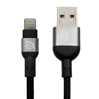 亞果元素 PeAk Lightning 金屬編織傳輸線 200cm灰