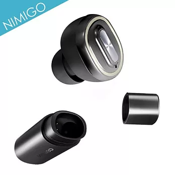 迷你型防水無線藍牙耳機附鋁合金行動充電盒黑色