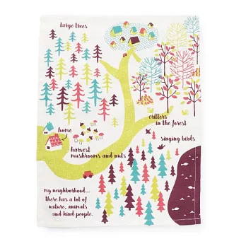 【Afternoon Tea】繽紛樹林吸水布 紫色