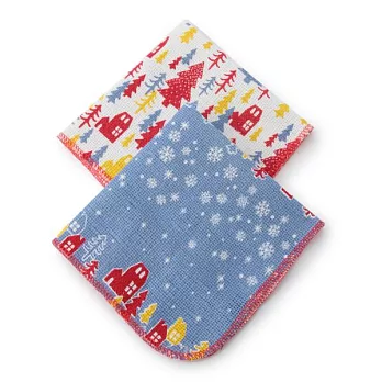 【Afternoon Tea】冬日樹林廚房抹布2入組 紅色