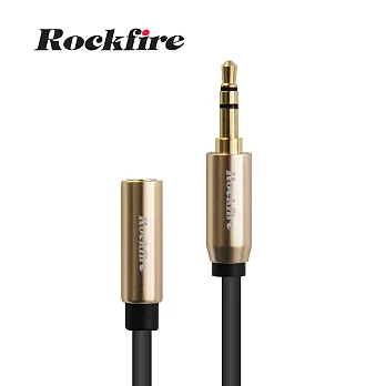 Rockfire鋁合金高級3.5mm音源延長線1.8m金色