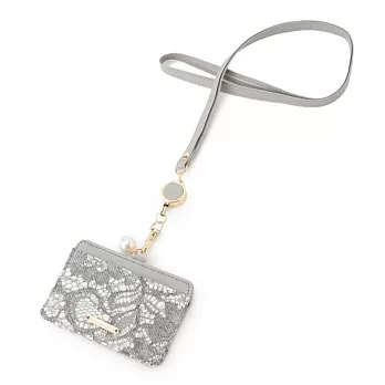 【Afternoon Tea】珍珠蕾絲識別證夾 灰色