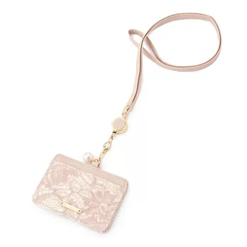 【Afternoon Tea】珍珠蕾絲識別證夾 紫色