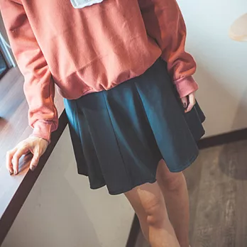 ROSE。圓舞曲氣質波浪圓褲裙 綠系