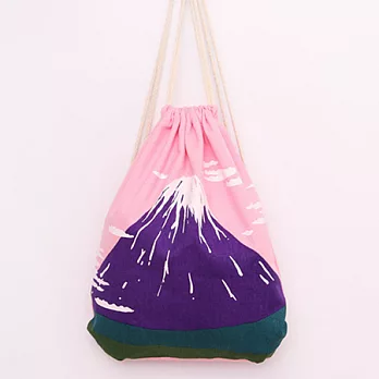 AmaZing 輕旅行束口雙肩後背帆布背袋 (富士山)