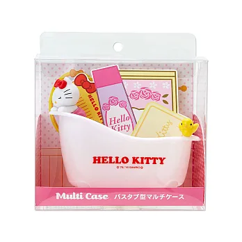 《Sanrio》HELLO KITTY療癒浴缸造型多功能塑膠置物盤