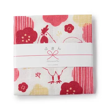 【Afternoon Tea】福氣小雞蚊帳抹布 紅色