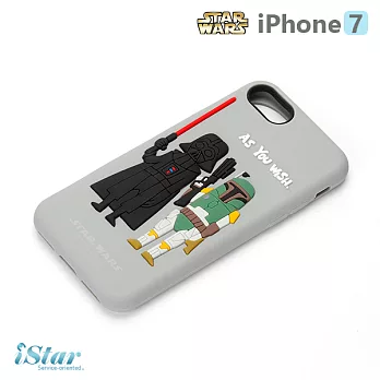 【日本 PGA-iJacket】iPhone 7 星際大戰STARWARS 可愛矽膠系列-黑武士與費特