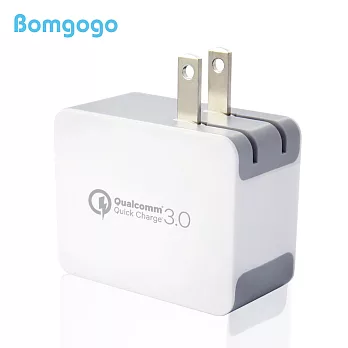 Bomgogo 美國高通Qualcomm原廠正式授權QC3.0認證 USB智能快速電源供應器(18W供應器)