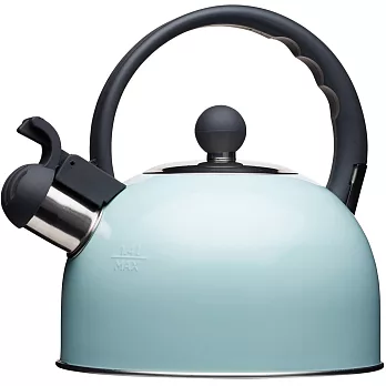 《KitchenCraft》復古不鏽鋼笛音壺(藍1.4L)