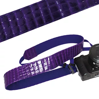 日本 照相機吊帶-鱷魚皮壓紋(紫)(CS08-PU)紫色