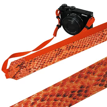 日本 照相機吊帶-蛇皮壓紋(橘)(CS09-OR)橘色