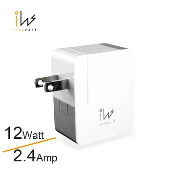 Innowatt Power mini 2.4A 雙 USB 快速充電器 (鴻海製造)-白