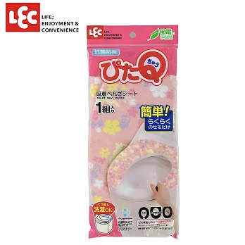 [日本LEC] 馬桶坐墊貼 兔子粉