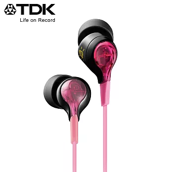 TDK CLEF-BEAM 炫彩發光科技感入耳式耳機粉紅