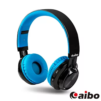 aibo BTY05 全罩式無線藍牙耳機麥克風(支援TF卡/AUX音源)黑藍