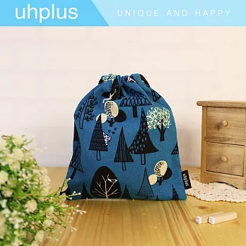uhplus 迷你束口袋-森林裡的貓