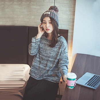 ROSE。優選皮標刷毛不修邊上衣 深灰系