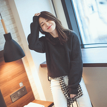 ROSE。雪花溫暖外刷毛上衣 黑系