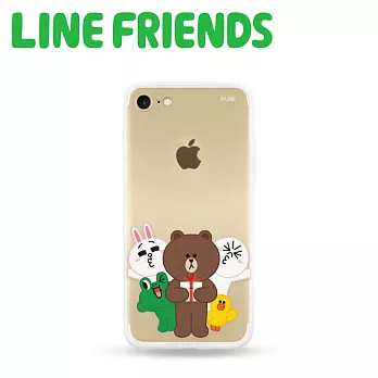 LINE FRIENDS iPhone 7透明霧面硬式保護殼禮物LN-I7-1