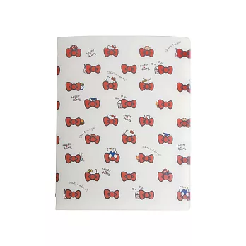 《Sanrio》HELLO KITTY B5 26孔活頁夾(蝴蝶結躲貓貓)