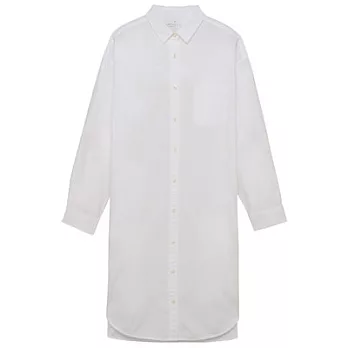 [MUJI無印良品]女有機棉水洗洋裝S白色