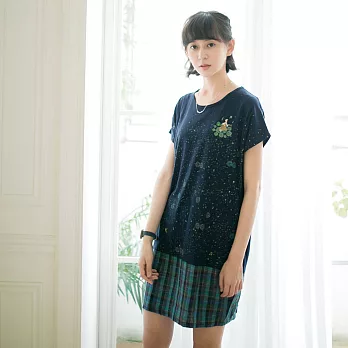 ：Urb.【森林歌手】雙側口袋洋裝款FREE深藍