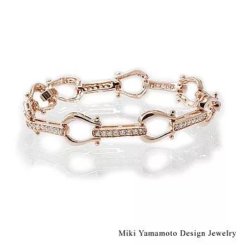 山本美樹 絕版手鍊玫瑰金馬蹄鐵手鍊