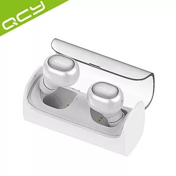 QCY 迷你雙耳全無線立體聲側入耳式藍牙耳機白色