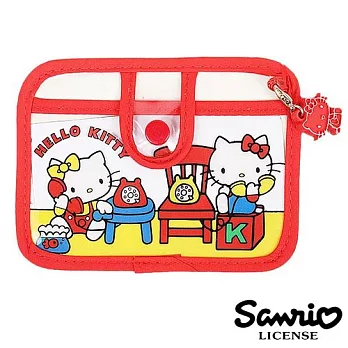 【日本進口正版】三麗鷗 Hello Kitty 票卡夾/票夾 Sanrio -Kitty電話款