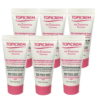 TOPICREM 特碧潤 極潤保濕身體乳液 15ml*6入