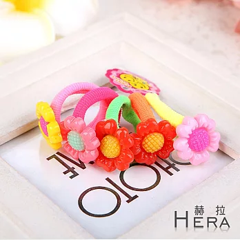 【Hera】赫拉 花朵糖果兒童無接縫髮圈/髮束-5入組(花朵)