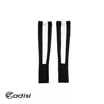 ADISI 中性coolmax抗UV透氣開洞直筒袖套AS16065 (UPF50+.防曬.涼爽.速乾)黑色/S