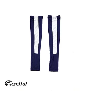ADISI 中性coolmax抗UV透氣開洞直筒袖套AS16065 (UPF50+.防曬.涼爽.速乾)深丈青/S
