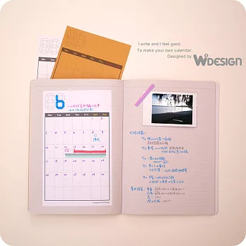 [W2Design] 日常時光DIY手帳月曆貼x12枚入
