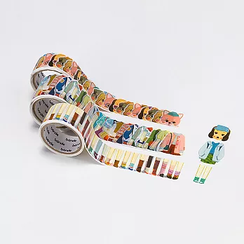 【bande】和紙膠帶貼紙_動物系列 動物好朋友 (3入組)