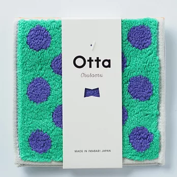 日本Otta【今治隨身手巾/方巾】點點_綠