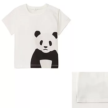 [MUJI無印良品]幼兒有機棉印花T恤90熊貓