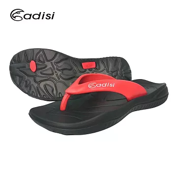 大寬版舒適休閒夾腳拖鞋AS16029紅黑24.5cm