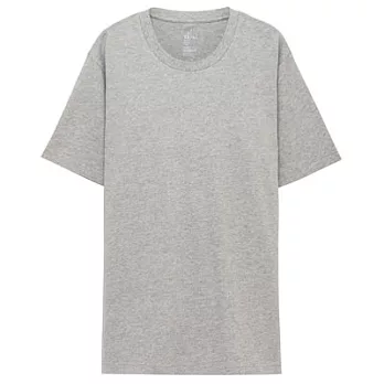 [MUJI無印良品]男有機棉圓領短袖T恤S灰色