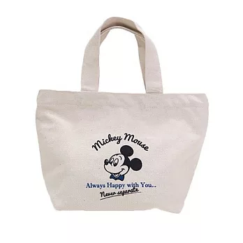 【日本進口正版】迪士尼 帆布 手提袋/便當袋 Disney -米奇款