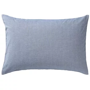 [MUJI無印良品]有機棉柔舒水洗棉枕套/50/深藍