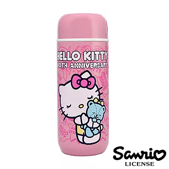 【日本進口正版】三麗鷗 Hello Kitty 40周年紀念款 不鏽鋼 輕巧 保溫瓶 200ml Sanrio