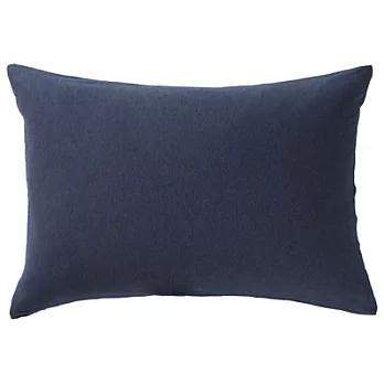 [MUJI無印良品]有機棉天竺枕套/100/混深藍