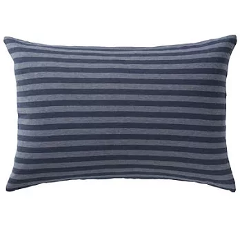 [MUJI無印良品]有機棉天竺粗紋枕套/50/混深藍