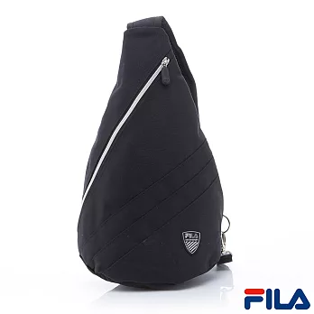 FILA中性風尚質感單肩包-BPQ-5304-BK-時尚黑